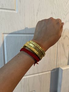 Pack of 2 Gold Tone Statement Bracelets