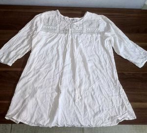 White cotton kurti / top🤍