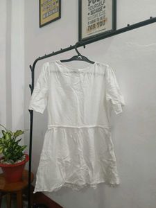 White Lace Detail Dress
