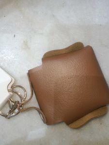 Zudio Brown Leather Keychain Pouch