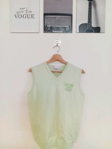 Light Green Sleeveless V-Neck Top
