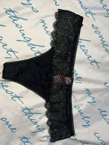 Lace Trim Thong Panty