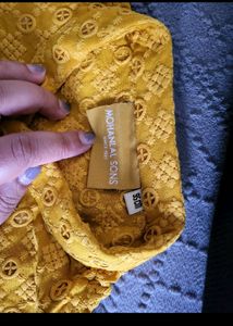 MEN MOHANLAL SONS Yellow Kurta