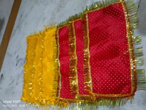 red and yellow Bhagwan Ji chunri