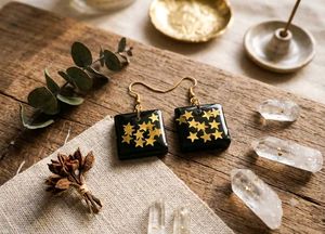 Starry Night Square Earrings