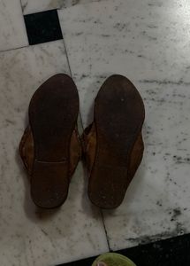 Brown Braided Leather Kolhapuri Chappals