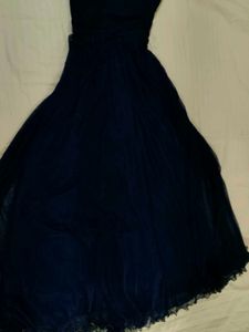 Elegant Embroidered and stone work Navy Blue Gown