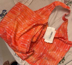 Vibrant Orange Printed Blouse