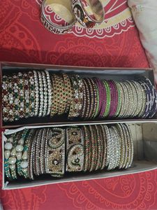 Assorted Stack of Embellished Bangles