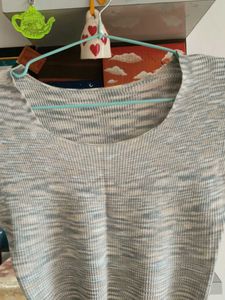 knitted Marled Crop Top