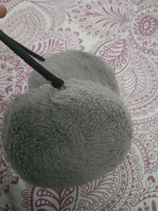 Gray Fuzzy Earmuffs