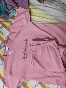 Pink "Good Vibes Only" Lounge Set