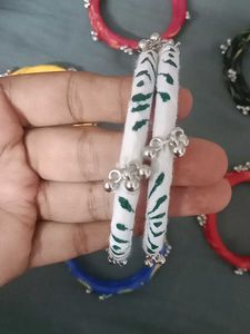 Set of Colorful Bangles with Bells