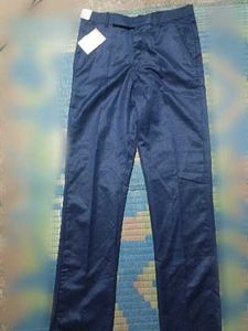 Navy Blue Straight Leg Pants