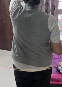 Grey Zip-Up Vest