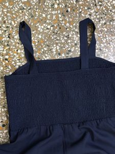 Navy Blue Tier Strappy Dress