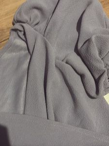 Lilac Puff Sleeve Wrap Dress