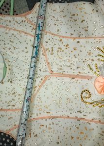 Orange &amp; White Glittery Party Dress for Girls 👗✨