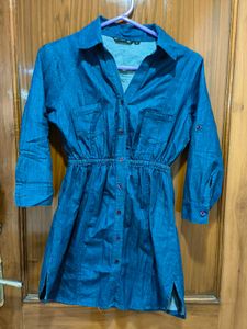 Shirt Style Denim Dress 👗