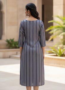 Striped Midi Dress