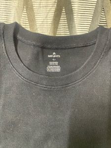 Classic Black T-Shirt ribbed