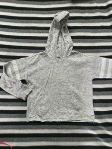 Girls Gray Hoodie for 6 to 8 years old