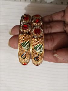Beautiful peacock metal bangles
