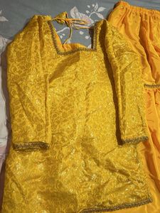Yellow gharara n kurta or duppata