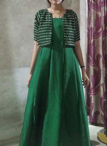 Emerald Green Ethnic Gown