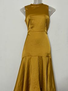 AND BRANDED Satin High Neck Dress