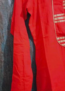 combo of 2 Red Kurta and florocent A line kurt
