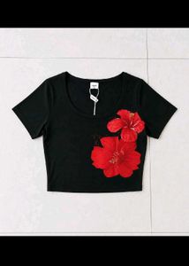 Stylish Floral Print Crop Top
