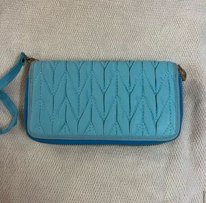 Teal blue wallet