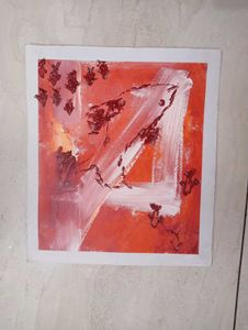 Abstract Red Painting(hand-painted)