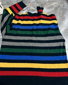 Striped V-Neck Sweater