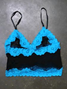Black &amp; Blue Lace Bra