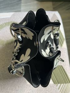 Black &amp; White Floral Tote Bag