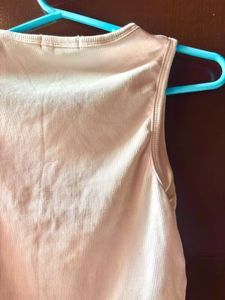 Sleeveless Beige Tank Top