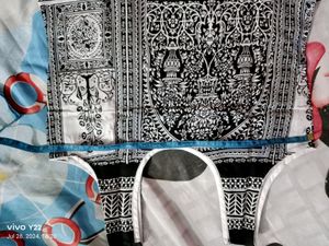 2 Black &amp; White Patterned kurtas