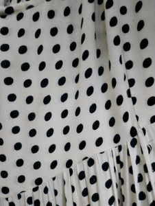 Chic Polka Dot Dress Material freebie 🎁