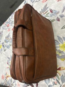 Classic Leather Briefcase with Strap