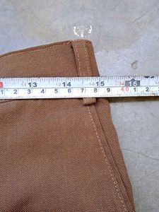 Men Women Brown Classic Cotton Trousers Pant