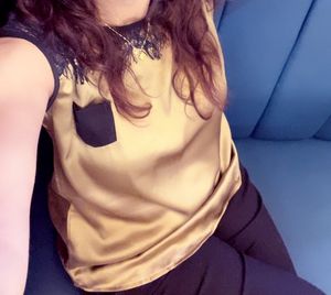 Partywear Golden Satin Top M/L Size