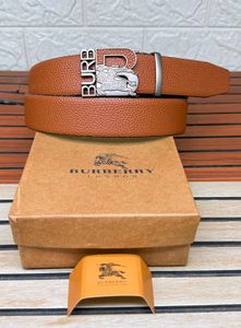 BURBERRY Black Leather Belt