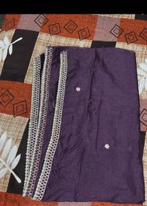 Elegant Purple Embroidered Kurta Set with Dupatta
