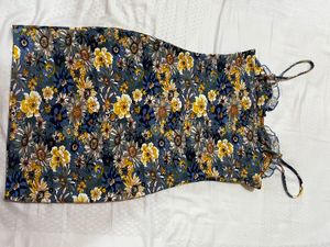 Floral Print Corset Mini Dress