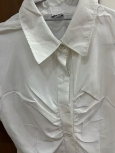 coquette Elegant White Ruched top