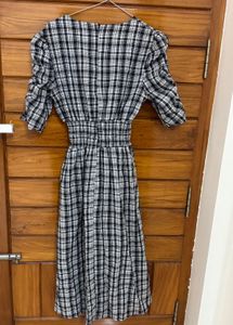 Checkered Midi Dress