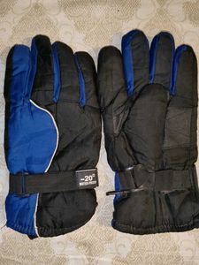 Blue and Black Cycling Gloves Winter Glove