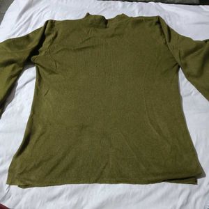 Mehandi Green Rose Print Sweater